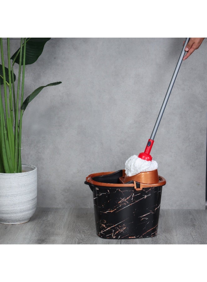 Royalford One-Click Series Easy Mop with Iron Handle RF12758 Super Absorbent Cotton Threads Mildew Resistant for all Floor Types Easy Clean - Image 3